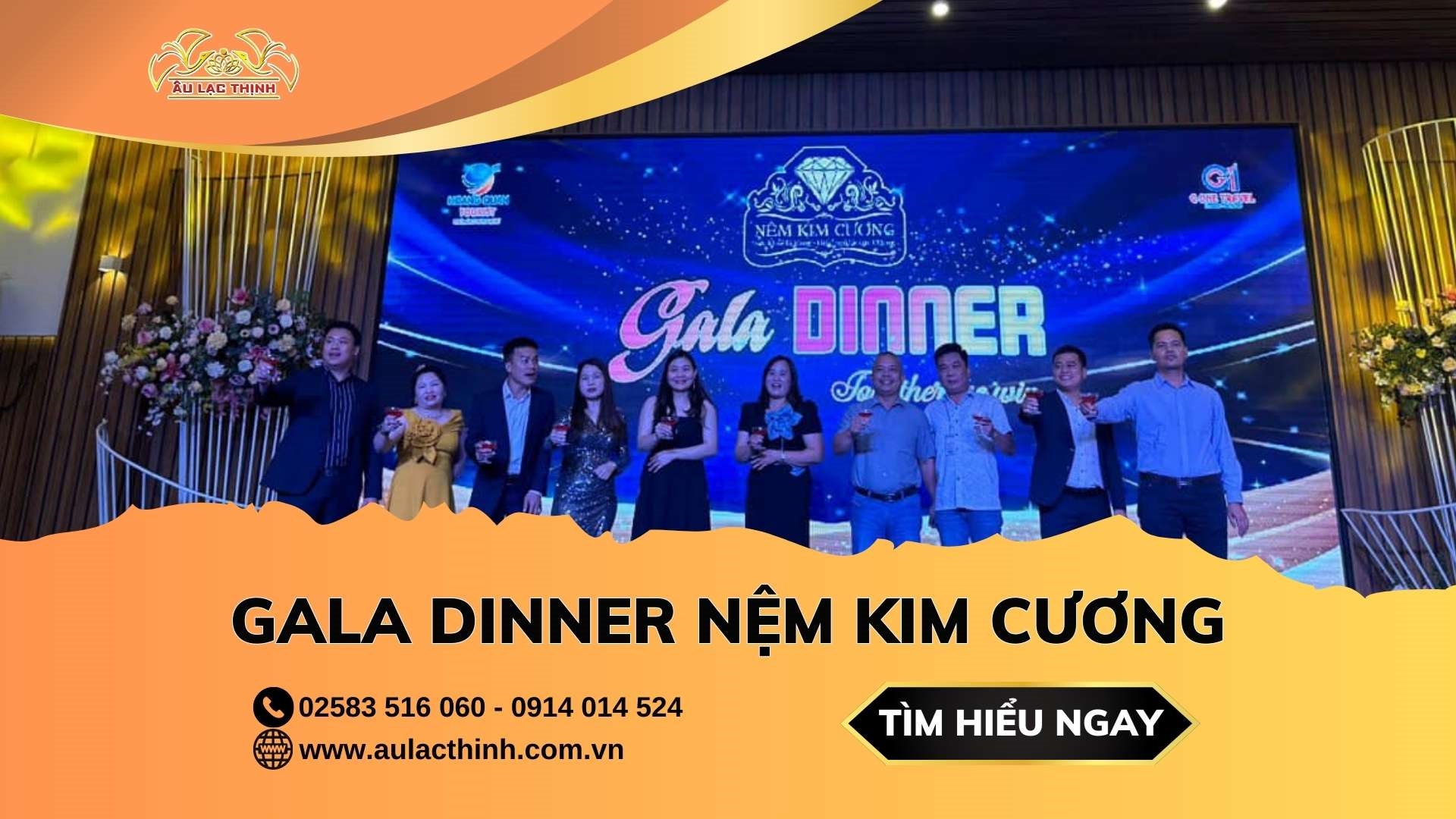 GALA DINNER NỆM KIM CƯƠNG TẠI TRUNG TÂM HỘI NGHỊ ÂU LẠC THỊNH